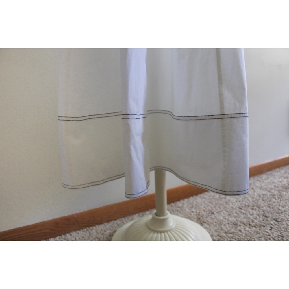 J.Crew NWT Bloggers Favorite Contrast-Stitch Midi Skirt in size 4 27 White - Picture 5 of 12